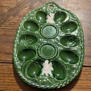 Ceramic deviled egg plate